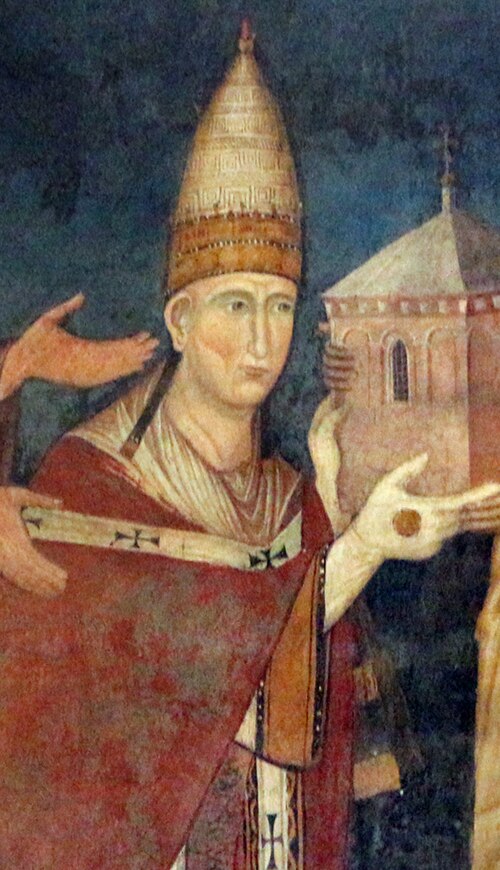 Passetto: Discover Rome's Secret Papal Escape Route 500px Scuola romana affreschi del sancta sanctorum 1280 ca. Niccolo III dona la chiesa ai ss. pietro e paolo 03 cropped cropped